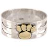 Gold-Plated Paw Print Sterling Ring